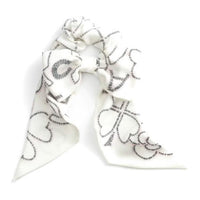 CHANEL Silk Hair Tie Women's White