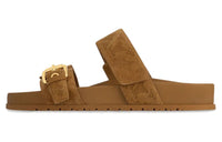 LOUIS VUITTON Bom Dia Slip Resistant Fashion Slippers Women's Brown