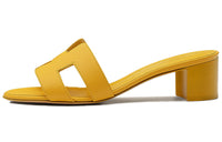 HERMES Oasis Stylish Sandals Women's Gravel Yellow