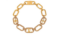 LOUIS VUITTON Metal Diamond Necklaces Women's Gold