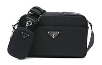 PRADA Recycled Nylon Shoulder Bag, Crossbody Bag Women's Black