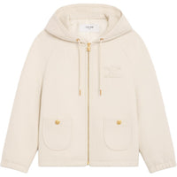 CELINE Triomphe Blouson Jacket In Double Face Cashmere