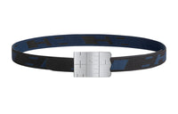 HERMES Nylon Other Belts Men's Black/Dark Blue Width: 3.2cm