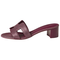 HERMES Oasis Slide Slippers 5cm Women's Purple
