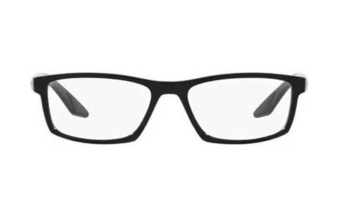 PRADA Alloy Rectangular Eyeglass Frames Men's Black