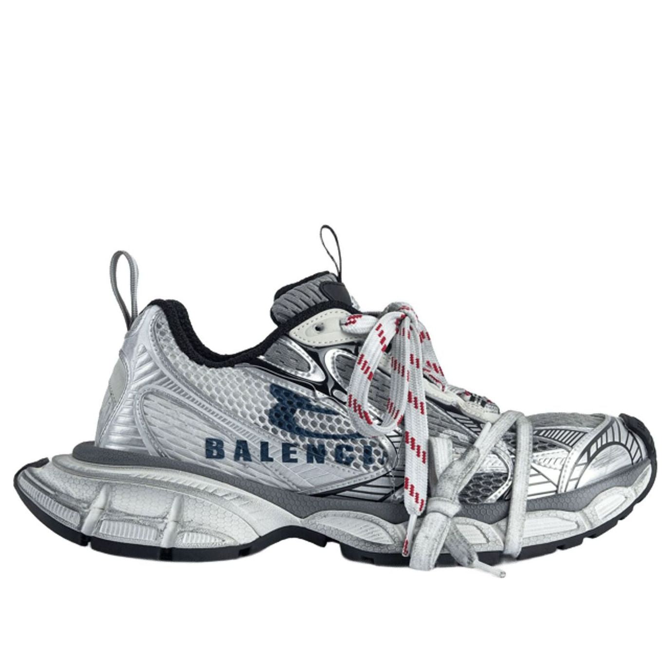 Balenciaga 3XL Split Logo Sneaker 'White Navy Grey" 840090W3XSG9239