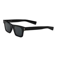 SAINT LAURENT Metal Recycled Acetate Rectangular Sunglasses Women's Black