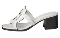 HERMES Abrasion-Resistant Slide Slippers Women's White