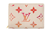 LOUIS VUITTON Sunrise Aquarelle Leather Wallet Women's Ivory White