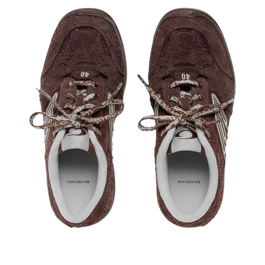 Balenciaga Hamptons Suede Sneaker 'Dark Brown Grey' 841765WHPSU2290WHITE