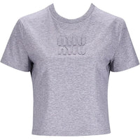 MIU MIU T-Shirts Women's Gray