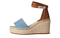 HERMES Slide Slippers With Strap Women's Blue