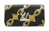 LOUIS VUITTON Epi Leather Wallet Women's Black