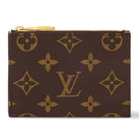 LOUIS VUITTON Monogram Coated Canvas Wallet Women's Brown & Gold