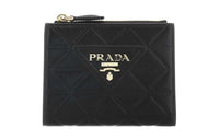PRADA Leather Wallet Women's Black