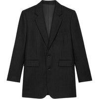 CELINE Françoise Jacket In Striped Wool Flannel