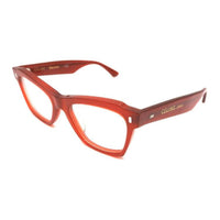 CELINE Acetate Irregular Shape Eyeglass Frames Unisex Red