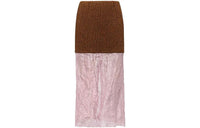 PRADA Casual Long Skirts Women's Brown Pink
