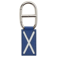 HERMES Calfskin Keychains Unisex Blue