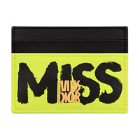 DIOR Miss Dior Calfskin Card Holder Women's Lime/Black