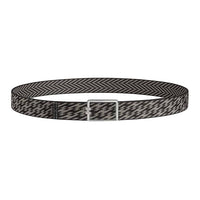 HERMES Metal Calfskin Palladium-Plated Leather Belts Men's Gray Width: 3.2CM