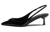 PRADA 55mm Patent-leather Slingback Pumps