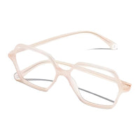 CHANEL Acetate Irregular Shape Eyeglass Frames Women's Pink