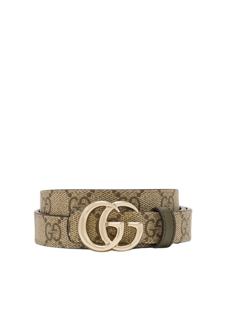 (WMNS) Gucci 26 Reversible GG Marmont Thin Belt 'Beige Khaki'  847132-FAFGJ-9778