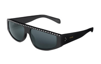 CELINE Acetate Crystal Irregular Shape Sunglasses Unisex Black