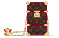LOUIS VUITTON Trunk Monogram Coated Canvas Shoulder Bag Crossbody Bag Women's Brown & Burgundy