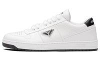 PRADA Downtown Low Top Sneakers Leather White White Black