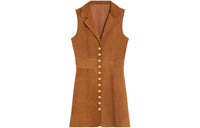 CELINE Button Detailed Sleeveless Mini Dress