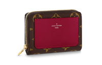 LOUIS VUITTON Canvas Coin Purse Women's Brown/Burgundy