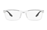 PRADA Plate Frame Square Optical Glasses Men's Black