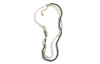 CHANEL Metal Necklaces Women's White/Black