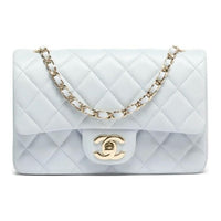 CHANEL Sheepskin Crossbody Bag, Shoulder Bag Mini Women's Light Blue