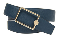 HERMES Leather Belts Unisex Blue