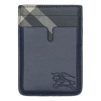 Burberry 26 Pop Check Magnetic Card Case 'Midnight Blue' 81190271