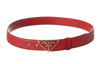 PRADA Leather Belts Women's Red
