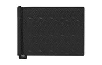 SAINT LAURENT Monogram Smooth Leather Money Clip Wallet Card Holder Men's Black
