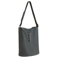 HERMES Togo Patchwork Swift Cow Leather Handbag Shoulder Bag Women's Gray