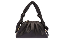 MIU MIU Soft Sheep Leather Handbag Shoulder Bag Women's Black