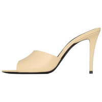 SAINT LAURENT Slide Slippers 9cm Women's Beige