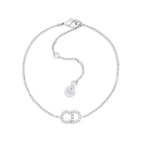 DIOR Rhinestone Bracelets Women's Silver