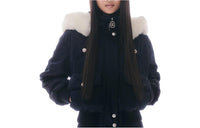 CHANEL Jackets Coats Women's Marine Blue