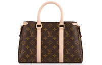 LOUIS VUITTON Soufflot Natural Calfskin Shoulder Bag Small Size Women's Monogram