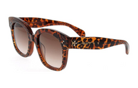 CELINE Square Sunglasses Women's Tortoiseshell