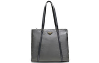 PRADA Fabric Tote Bag Shopping Bag Handbag Shoulder Bag Women's Slate Gray