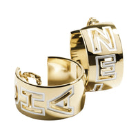CHANEL Metal Resin Clip-On Earrings Women's Gold