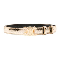 CELINE Snake Skin Style - Leather Belts Women's Gold